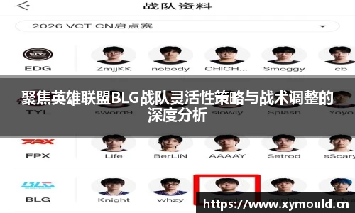 聚焦英雄联盟BLG战队灵活性策略与战术调整的深度分析