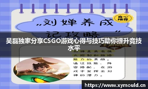 吴磊独家分享CSGO游戏心得与技巧助你提升竞技水平